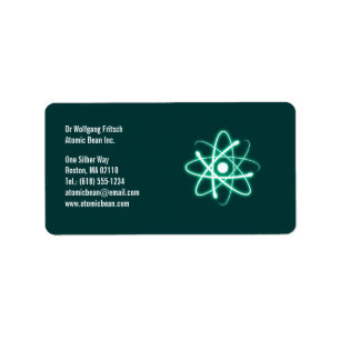 Atom - Wissenschaftler-Aufkleber Adressaufkleber
