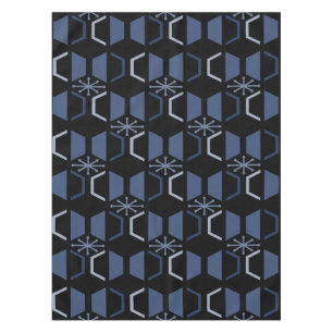 Atomalter Hexagons Schwarz Blau Tischdecke