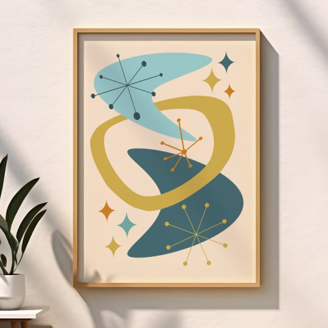 Atomalter Mitte des 7. Jahrhunderts Blau, Senf Poster (Von Creator hochgeladen)