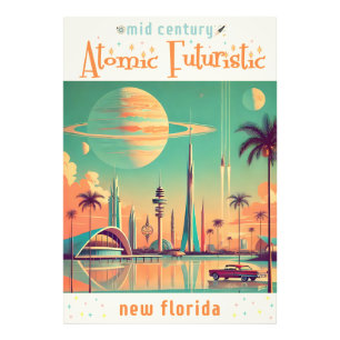 Atomar Futuristisches New Florida Fotodruck