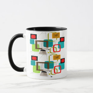 Atomar inspiriertes abstraktes Design Tasse
