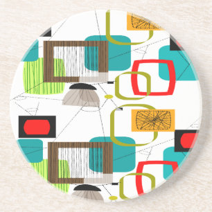 Atomar inspiriertes geometrisches Muster Untersetzer
