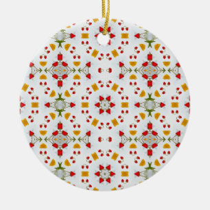 Atomar Mitte Jahrhundert Blumen Vintage Keramik Ornament