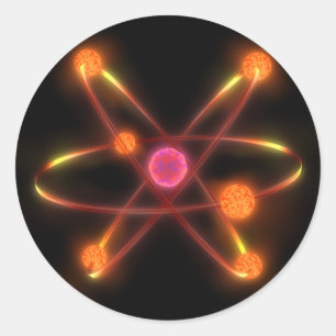 Atomar Runder Aufkleber