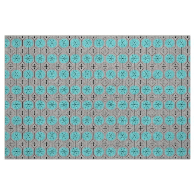 Atomar Türkis Punkte Stoff (Fat Quarter (45,7 x 55,9 cm))