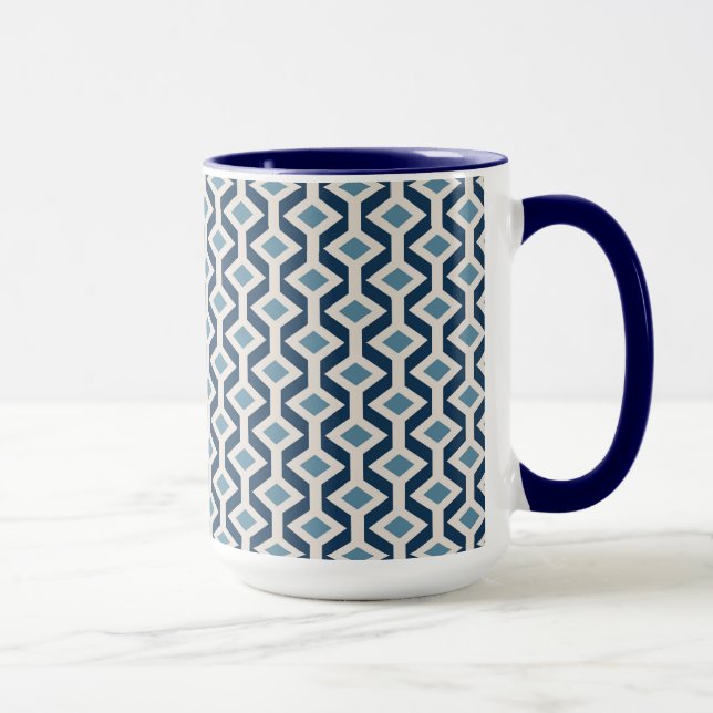 Atomära-inspiriertes geometrisches Muster Tasse (Rechts)