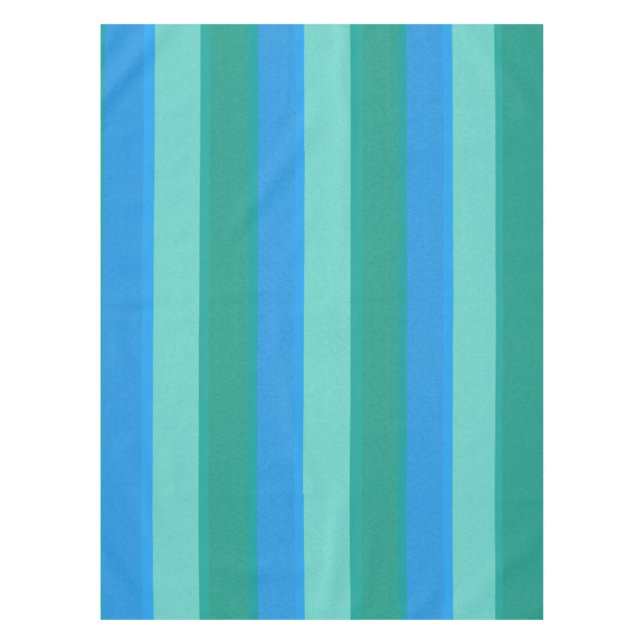 Atomaraquamarines u. Türkis Stripes Tischdecke (Vorderseite)