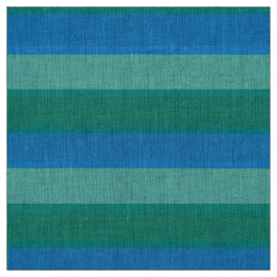 Atomaraquamarines und Türkis Stripes natürliches Stoff