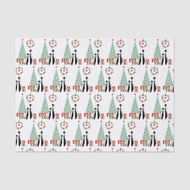Atomare Ära MCM Coole Weihnachtsbaum Seidenpapier (Vorderseite)