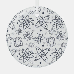 Atomare Ära: Mid-Century-Modern-Muster Ornament Aus Glas
