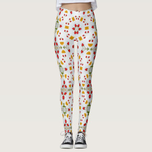 Atomare Blume im Stil der Mitte des Jahrhunderts V Leggings