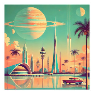 Atomare futuristische neue Florida Fotodruck