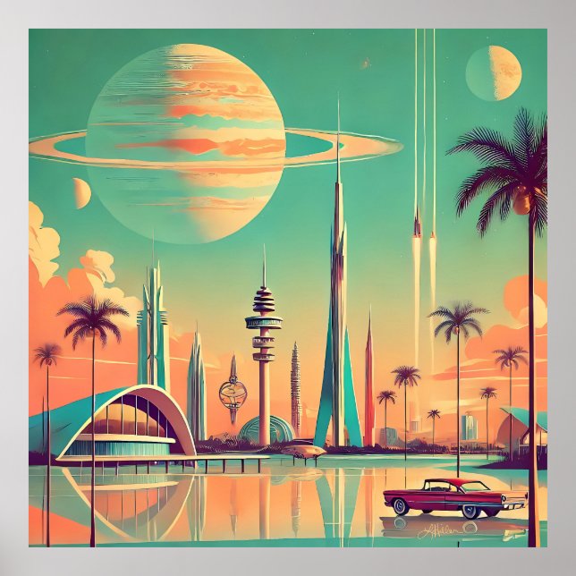 Atomare futuristische neue Florida Poster (Vorne)