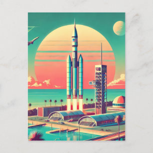 Atomare futuristische neue Startrampe in Florida Postkarte