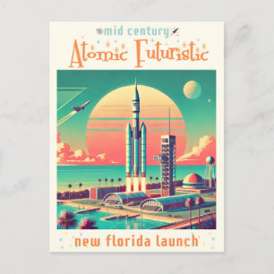Atomare futuristische neue Startrampe in Florida Postkarte