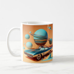 Atomare futuristische Sky View Cruiser Auto  Kaffeetasse