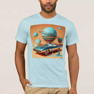 Atomare futuristische Sky View Cruiser Auto T-Shirt