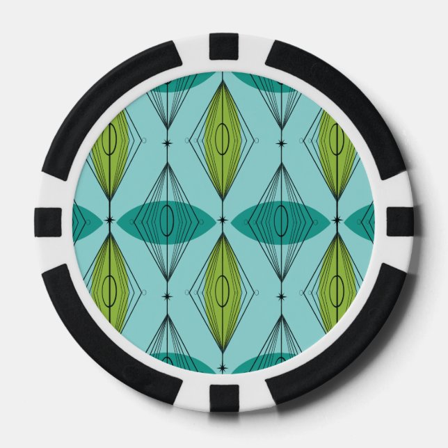 Atomare Ogee- und Sternenexplosionen Poker Chips (Vorderseite)