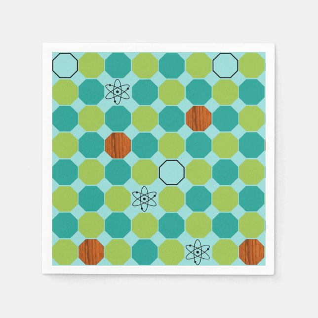 Atomare Oktagone Papier Servietten (Vorderseite)