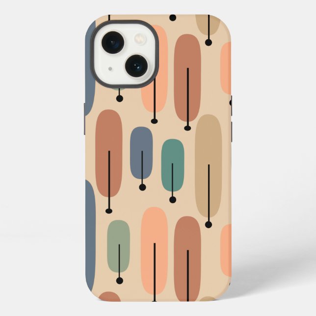 Atomare Retro-Bäume iPhone Hülle (Rückseite)