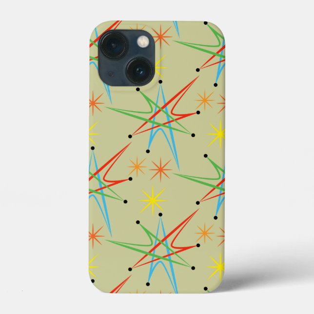 Atomare Sternexplosion Retro mehrfarbiges Muster Case-Mate iPhone Hülle (Rückseite)