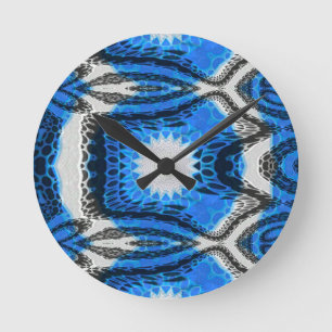 Atomares Blau Runde Wanduhr