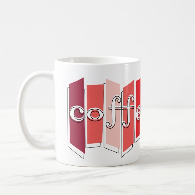 Atomart Retro Coffeetime Kaffee-Tasse (rot) Kaffeetasse (Links)