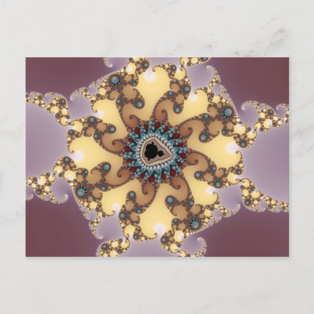 Atomartikel - Fraktal Postkarte (Vorderseite)