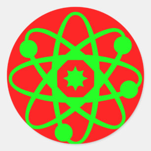 Atomaufkleber Runder Aufkleber