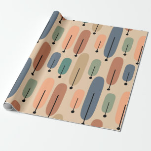 Atombäume Retro Geschenkpapier