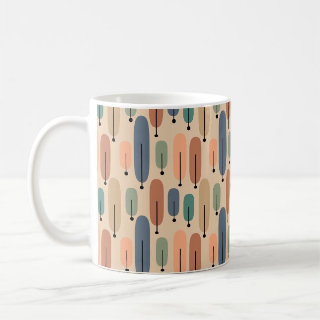 Atombäume Retro Kaffeetasse (Links)