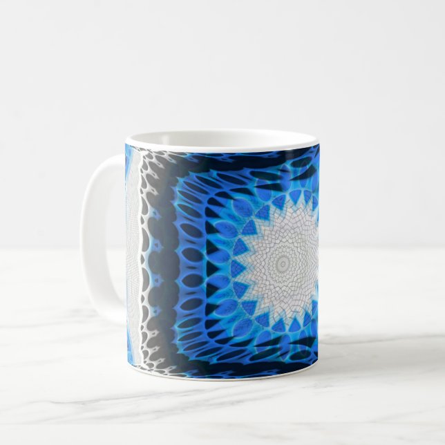 Atomblau Kaffeetasse (Vorderseite Links)