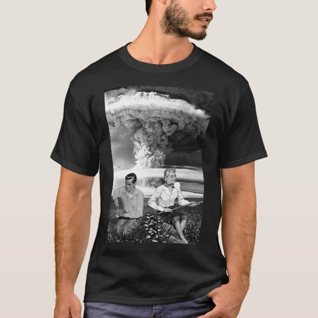 Atombombe Cloud T - Shirt Nuklear War Retro Vintag (Vorderseite)