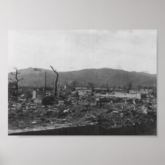 Atombombe-Foto des Zweiten Weltkriegs in Hiroshima Poster