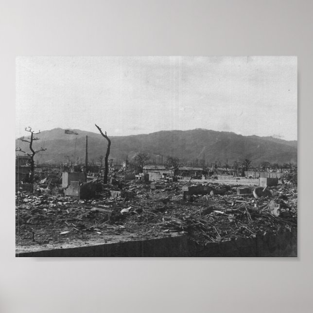 Atombombe-Foto des Zweiten Weltkriegs in Hiroshima Poster (Vorne)