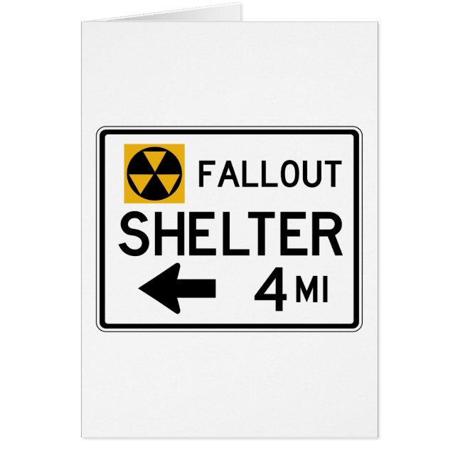 Atombunker-Straßenschild (Vorne)