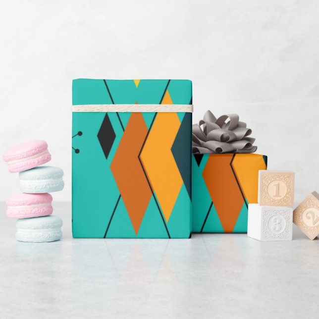 Atomdiamanten Geschenkpapier (Babyparty)