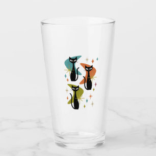 Atome Katzen mit Boomerangs Retro Drink Glas  