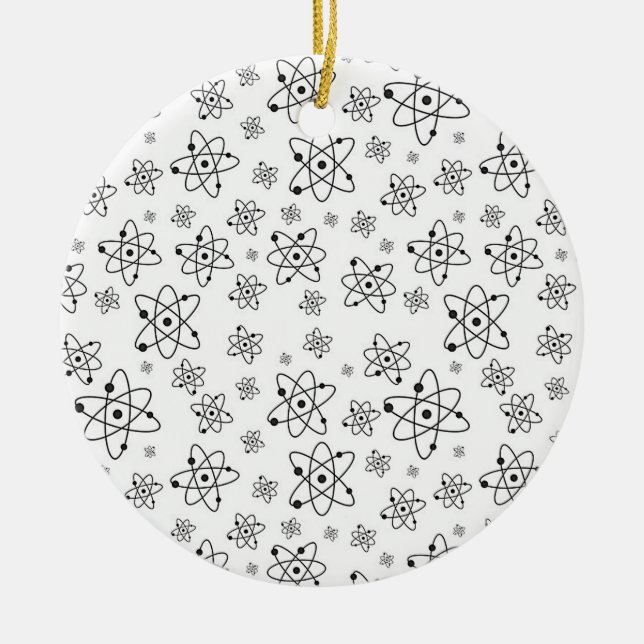 Atome Retro Atomalge Muster Keramik Ornament (Vorne)