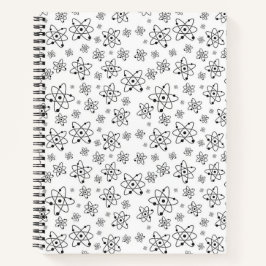 Atome Retro Atomalge Muster Notizbuch