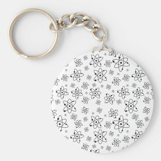 Atome Retro Atomalge Muster Schlüsselanhänger (Vorne)