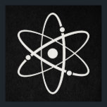 Atome Science Atomic Orbit Icon Molecule Art Black Poster<br><div class="desc">Mit einem wissenschaftlich unterhaltsamen atomar-orbischen Ikone-Design mit illustrierten Bildern in Weiß auf schwarzem Papier-Hintergrund. Perfekt als Geschenk für einen Wissenschaftler oder für alle,  die Lieben der Naturwissenschaften! Besuchen Sie unsere anderen Artikel,  um mehr klassische Stil Spaß Designs aus Retro & Antique Art zu finden!</div>