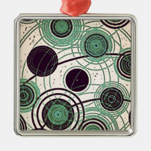 Atome und Elektronen Ornament Aus Metall