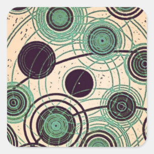 Atome und Elektronen Quadratischer Aufkleber