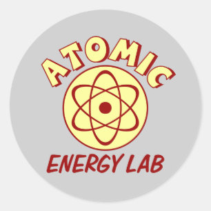 Atomenergie-Labrador Runder Aufkleber