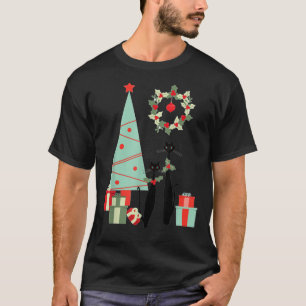 Atomera-Mitte-Jahrhundert-modern-Cool-katzenpaare- T-Shirt