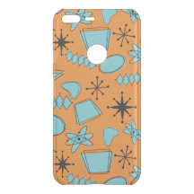 Atomförmige MCM-Formen Türkis auf Orange