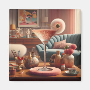 Atomfuturistic Cherry Blossom Martini Magnet