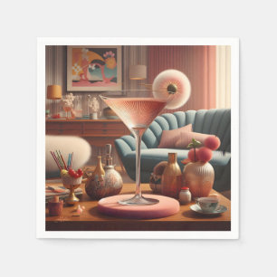 Atomfuturistic Cherry Blossom Martini Serviette