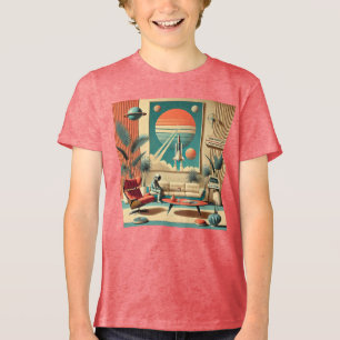 Atomfuturistic Florida Space Age Family Room Tri-Blend Shirt